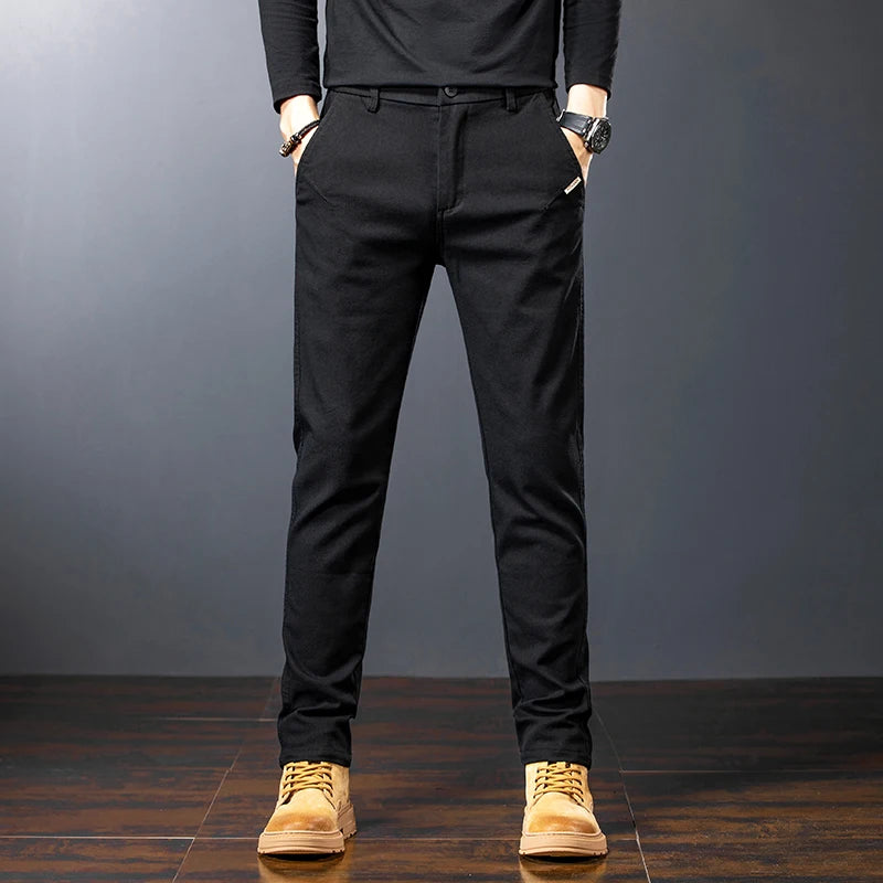 MEN SLIM CASUAL PANTS
