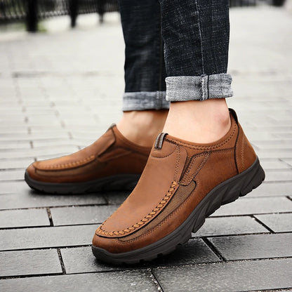 Handmade Retro Leisure Loafers Men Shoes