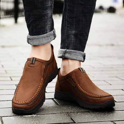 Handmade Retro Leisure Loafers Men Shoes