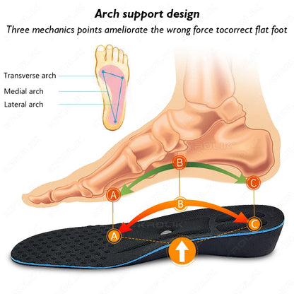 Height Increase Magnet Massage Insoles