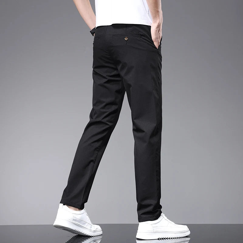 Spring Summer Thin Men's Slim Casual Pants