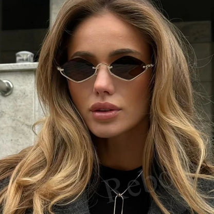 SLIM METAL OVAL SUNGLASSES