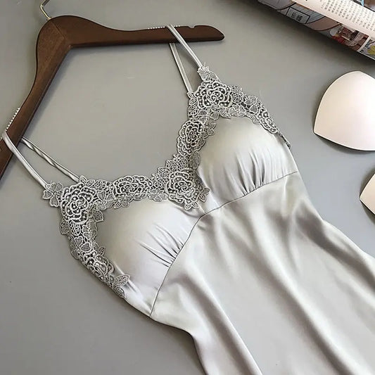 MINI SILK SUSPENDER PAJAMAS