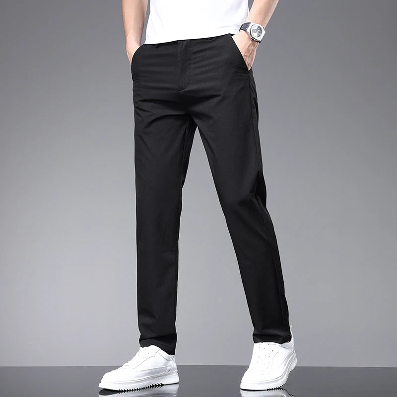 Spring Summer Thin Men's Slim Casual Pants