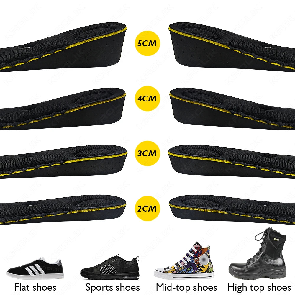 2/3/4/5 Cm Height Increase Invisible Insoles