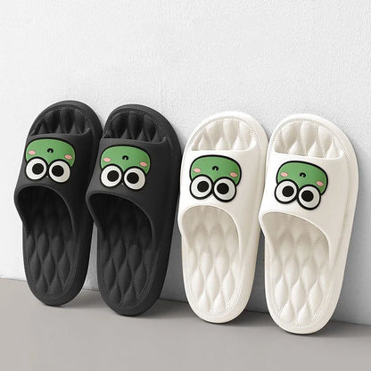 BEACH SLIDES WITH FROG DESIGN