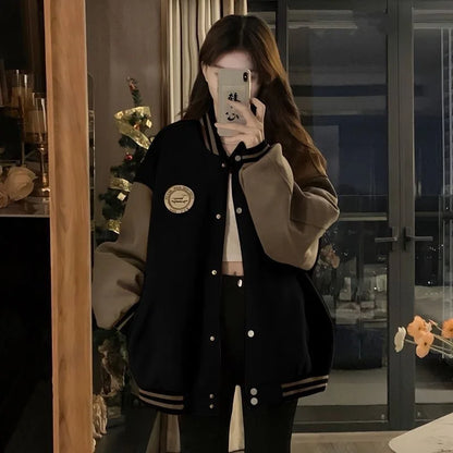 Lazy Style Baseball Jacket for Women