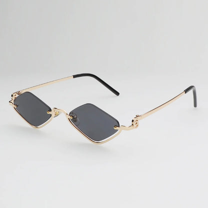 SLIM METAL OVAL SUNGLASSES