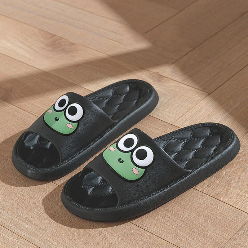 BEACH SLIDES WITH FROG DESIGN