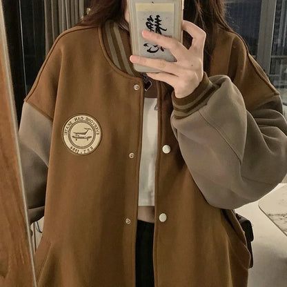 Lazy Style Baseball Jacket for Women