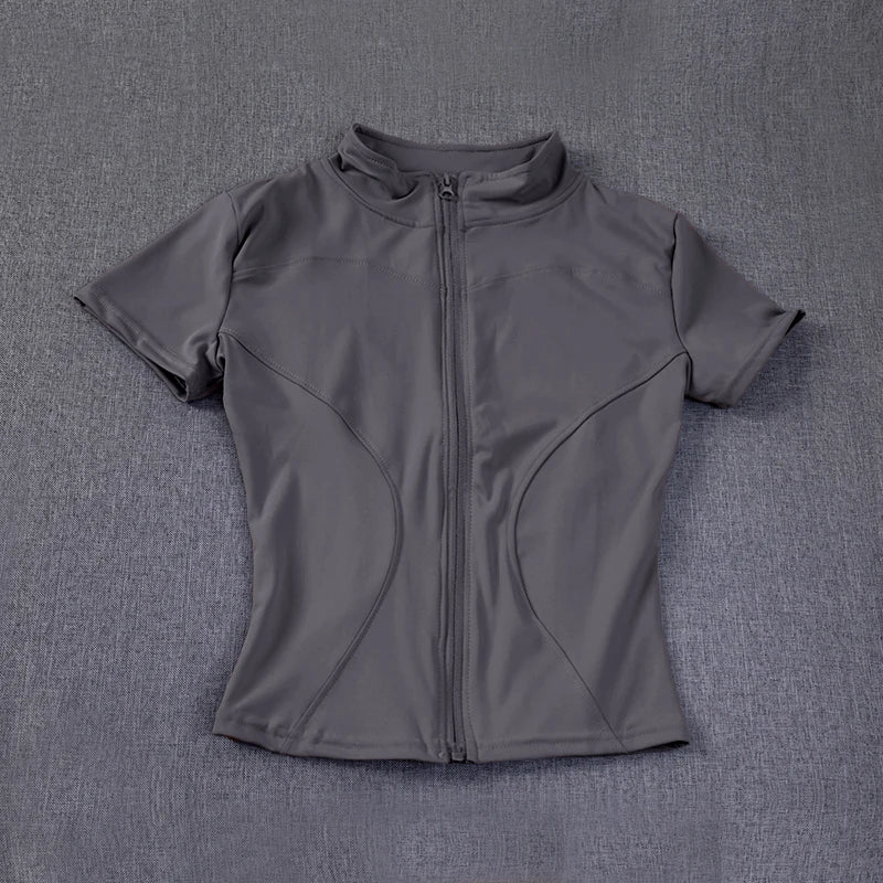 WOMEN'S ZIP-UP ACTIVE TEE