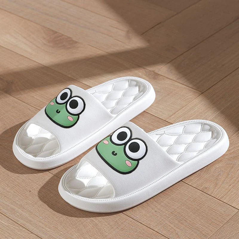BEACH SLIDES WITH FROG DESIGN