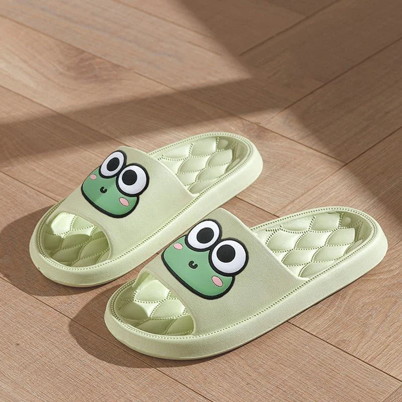 BEACH SLIDES WITH FROG DESIGN